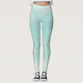 Leggings Mint Aqua Tie Dye