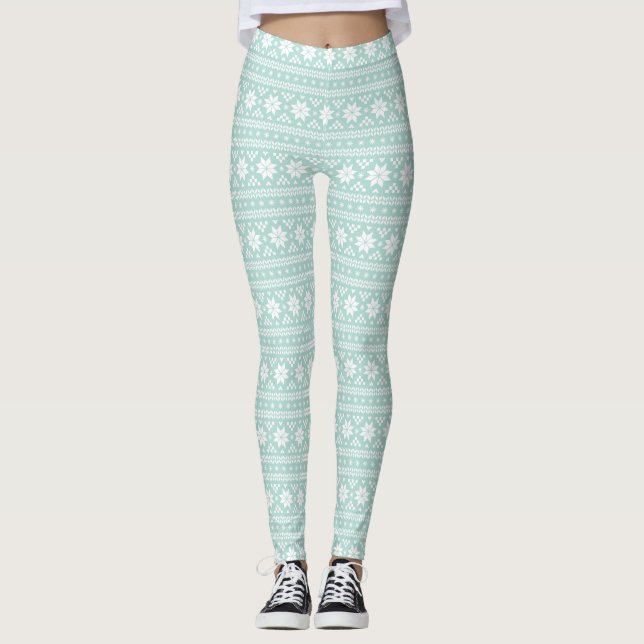 Leggings Mint Fair Isle (Anverso)