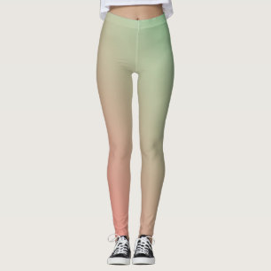 Leggings Mint Green & Coral Ombre Trendy