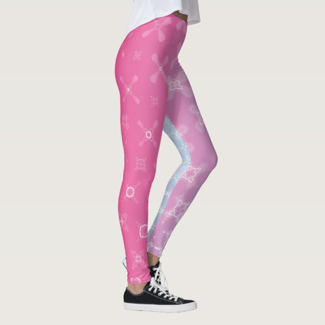 Leggings Mint rosa brillante y pastel Resumen Eleganzia (Derecha)