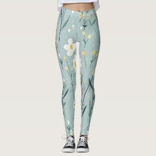 Leggings Mint WIldflowers