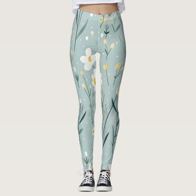 Leggings Mint WIldflowers (Anverso)