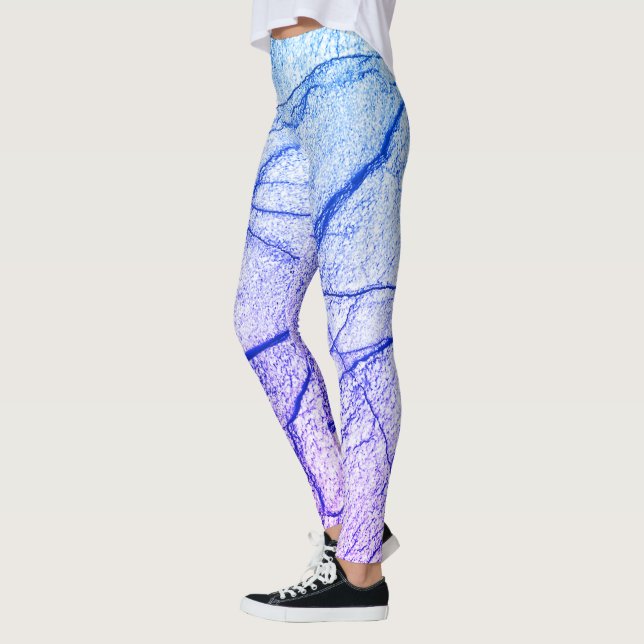 Leggings Mira de mármol morado Two Tone (Izquierda)