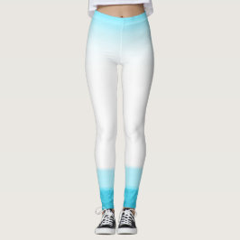 Leggings Miraje de Acuarela Azul y Blanco Chic Lounge Gym