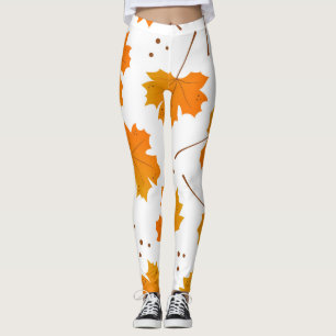 Leggings Mirth de Maple: Personalizados de hojas de otoño