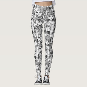 Leggings Mis muñecas de confección negra y blanca favoritas