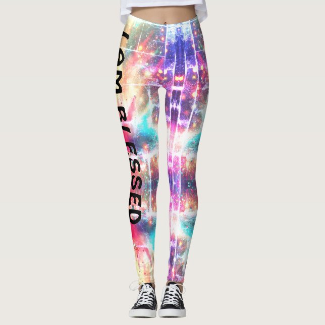 Leggings misterio espiritual "Soy verde bendecido" (Anverso)