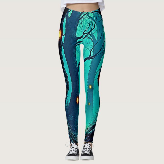 Leggings Misterio sobre el bosque de la fantasía oscura (Anverso)