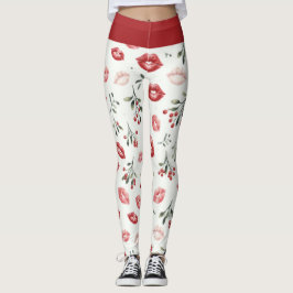 Leggings Mistletoe Kisses