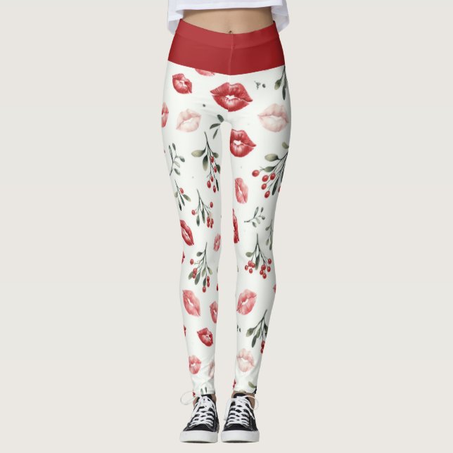 Leggings Mistletoe Kisses (Anverso)