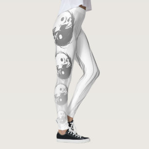 Leggings Misty oscuro y gótico Yin Yang Cráneo de vampiro