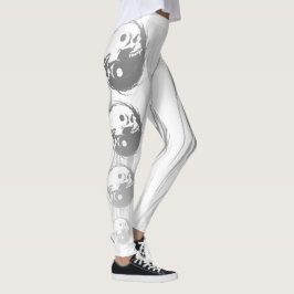 Leggings Misty oscuro y gótico Yin Yang Cráneo de vampiros