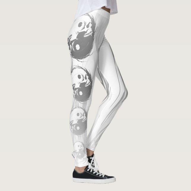 Leggings Misty oscuro y gótico Yin Yang Cráneo de vampiros (Derecha)