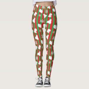 Leggings Mitones navidades, Gorra de invierno, copos de nie