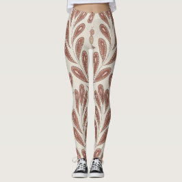 Leggings Mocha Mousse Floral Birds