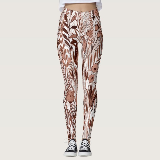 Leggings Mocha Mousse Garden (Anverso)