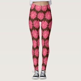 Leggings Mocha perfundida con flor