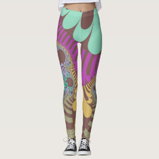 Leggings Mod arcoiris marrón