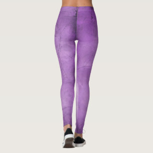 Leggings Moda Acuarela Lavanda Púrpura Leggatas para las mu