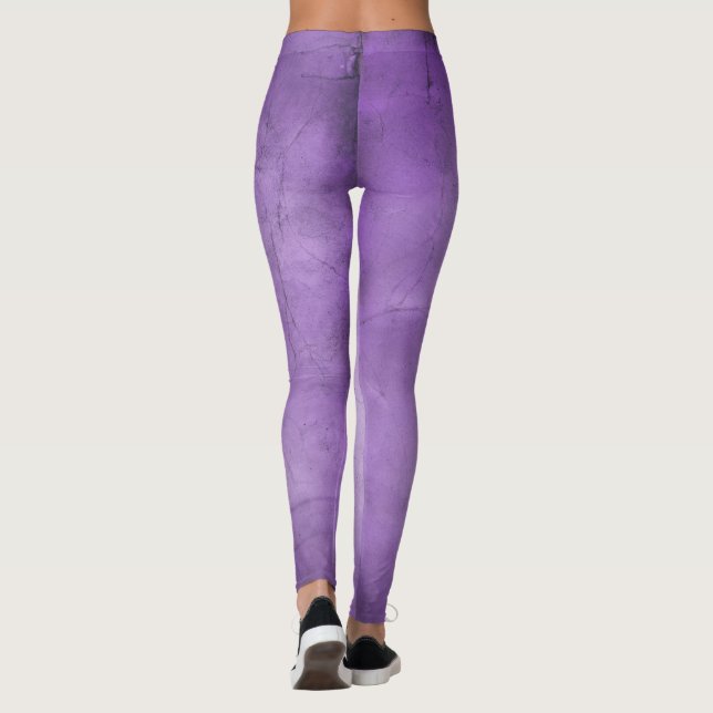 Leggings Moda Acuarela Lavanda Púrpura Leggatas para las mu (Reverso)