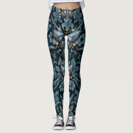 Leggings Moda acuática mística azul y noche de oro
