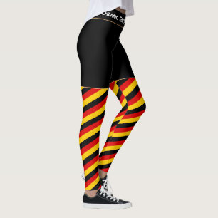 Leggings Moda Alemania y Bandera alemana, hincha de viajes 
