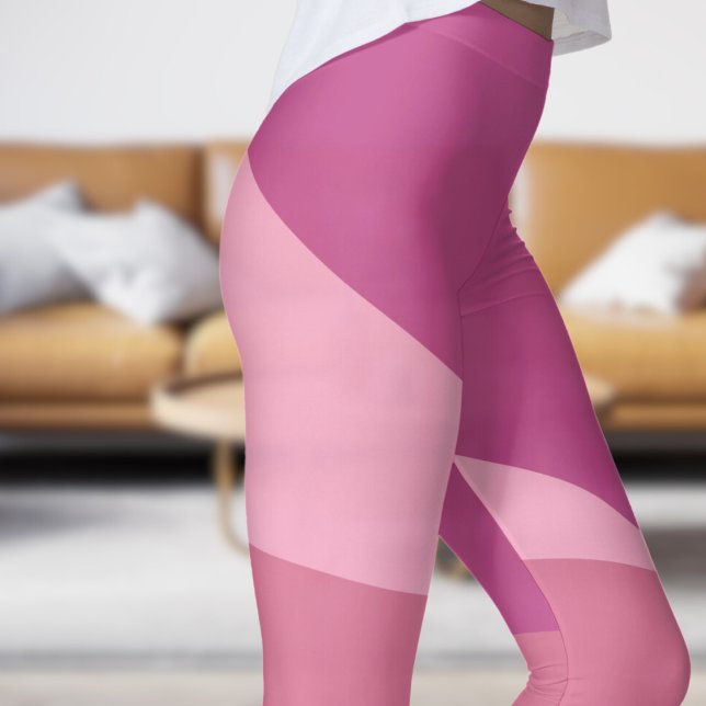 Leggings Moda Ángulos de ciruela púrpura (Chic Purple Plum Angles Leggings)