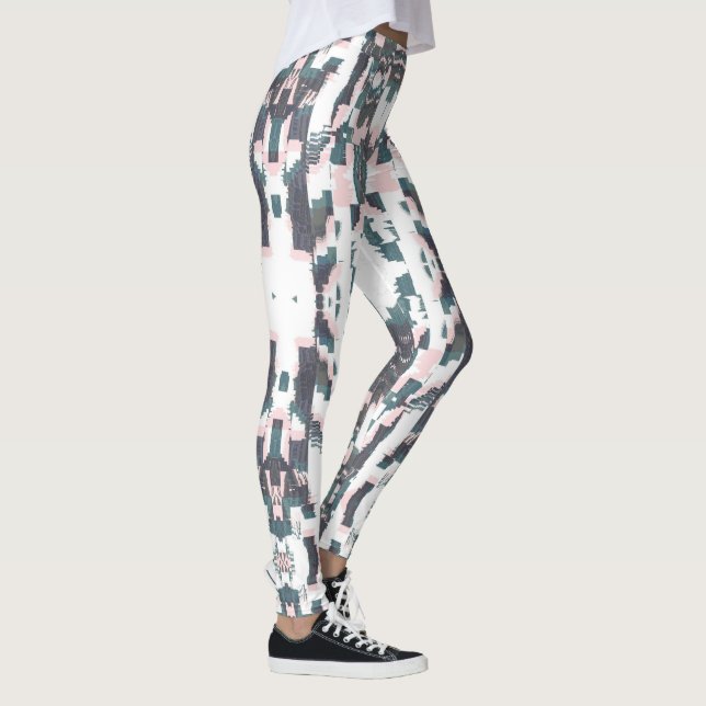 Leggings Moda Boho Resumen ecléctico mariposa Ikat (Derecha)