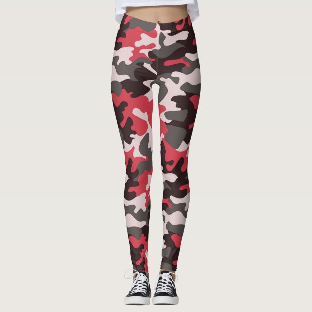 Leggings Moda Camuflaje Leyendas del patrón Khaki (Anverso)