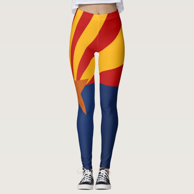 Leggings Moda De Bandera Del Estado De Arizona De Guay (Anverso)