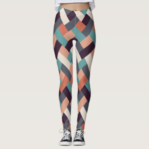 Leggings Moda de estilo del patrón- Vintage geométrico mode