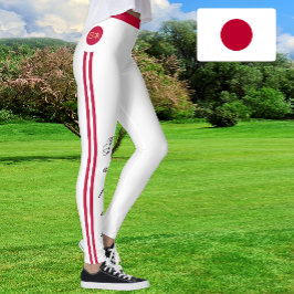 Leggings Moda de Japón y bandera japonesa, hincha de viajes