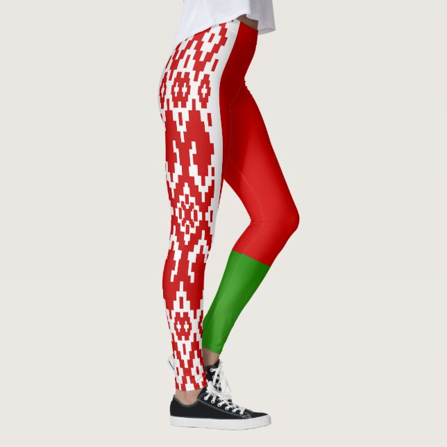 Leggings Moda de la bandera de Guay Bielorrusia (Derecha)