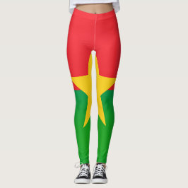 Leggings Moda de la bandera de Guay Burkina Faso