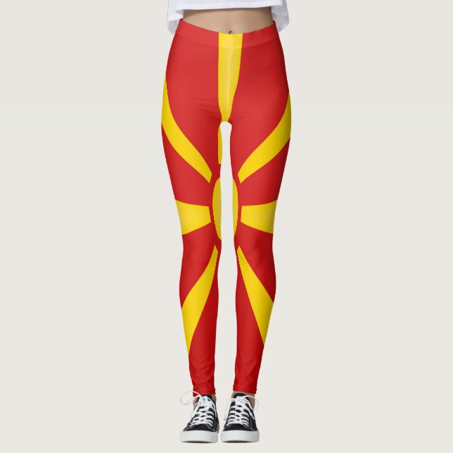 Leggings Moda de la bandera de Guay Macedonia (Anverso)