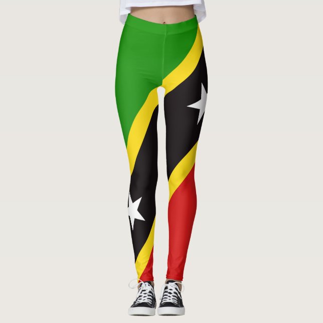 Leggings Moda De La Bandera De Guay Saint Kitts Y Nevis (Anverso)