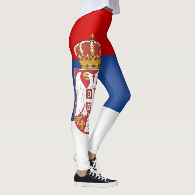 Leggings Moda de la bandera de Guay Serbia (Derecha)