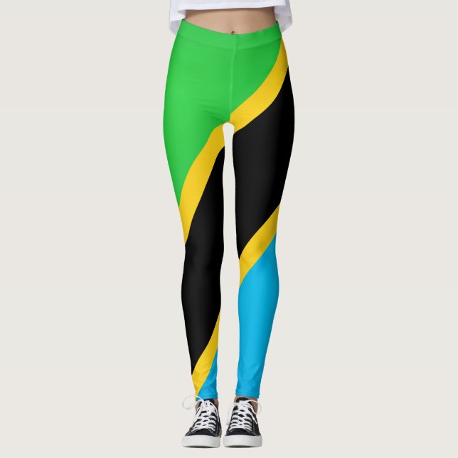Leggings Moda de la bandera de Guay Tanzania (Anverso)