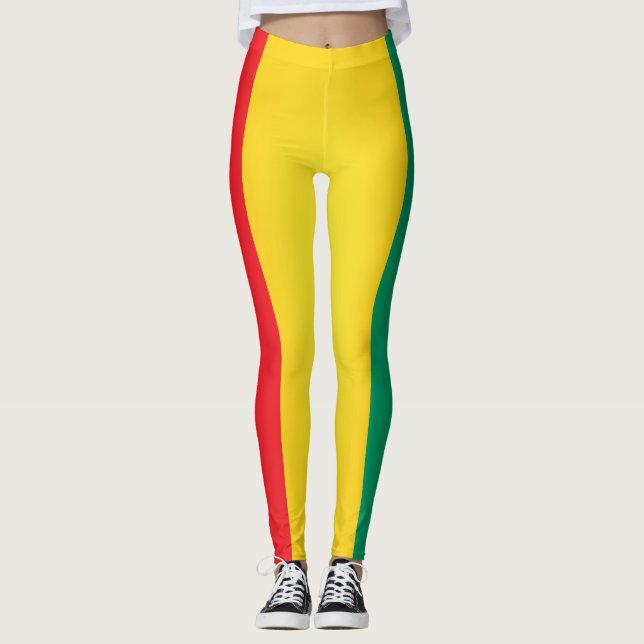 Leggings Moda de la bandera de Guinea de Guay (Anverso)