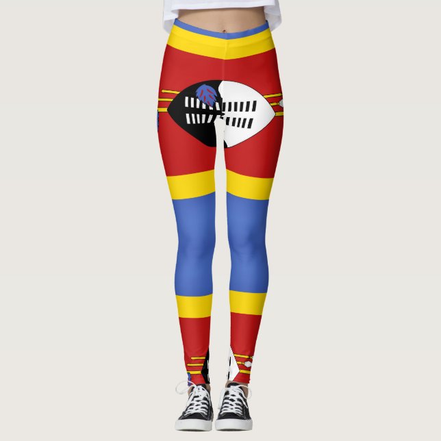 Leggings Moda de la bandera de Suazilandia de Guay (Anverso)
