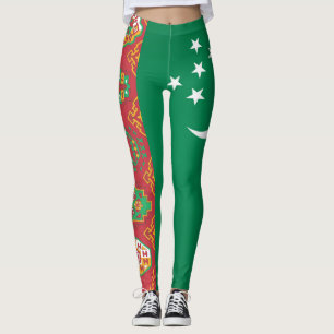 Leggings Moda de la bandera de Turkmenistán de Guay