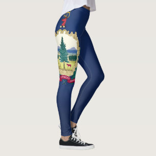 Leggings Moda De La Bandera Del Estado De Vermont De Guay