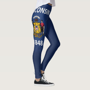 Leggings Moda De La Bandera Del Estado De Wisconsin En Guay