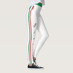 Leggings Moda de la bandera italiana e italiana, fanáticos