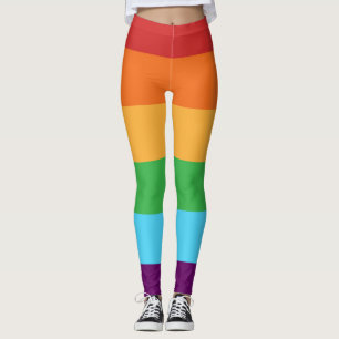 Leggings Moda de las bandas de bloqueo de colores del arco 
