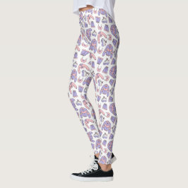 Leggings Moda de los 'Vibes rosados' 90