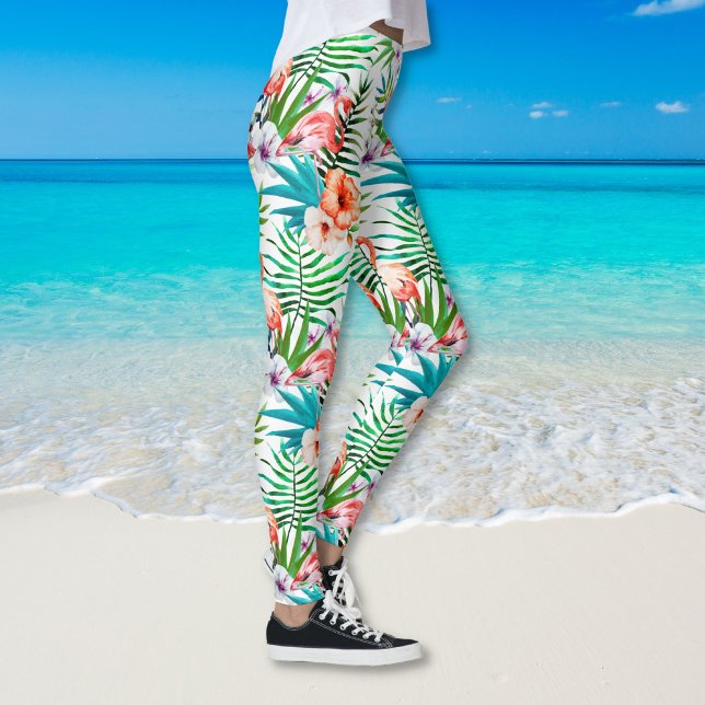 Leggings Moda de moda del Flamingo Rosado Tropical (Subido por el creador)