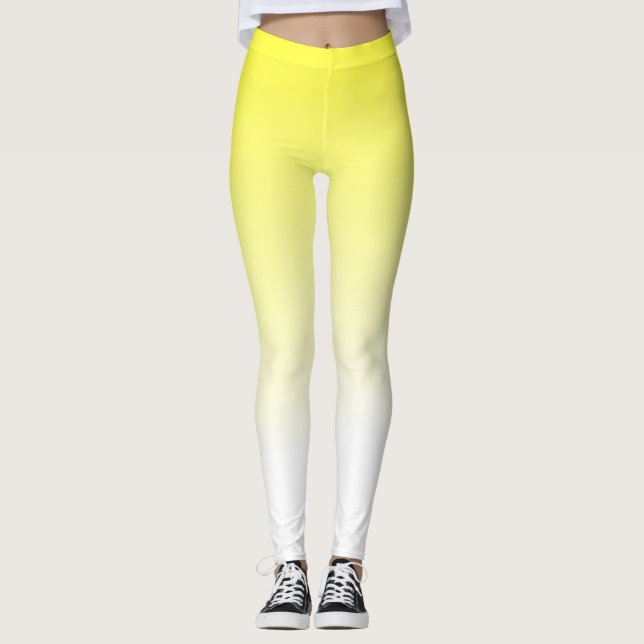 Leggings Moda de Ombre Amarillo Brillante (Anverso)