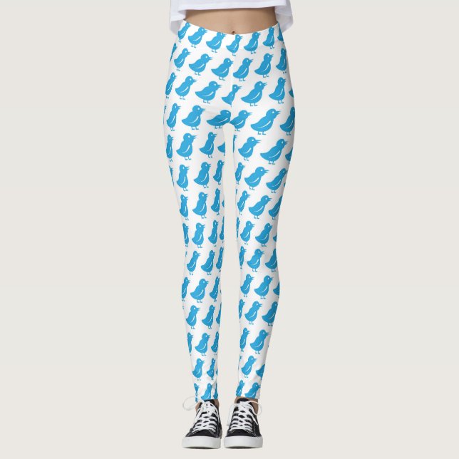 Leggings Moda de pájaro tuiteado azul de Guay (Anverso)