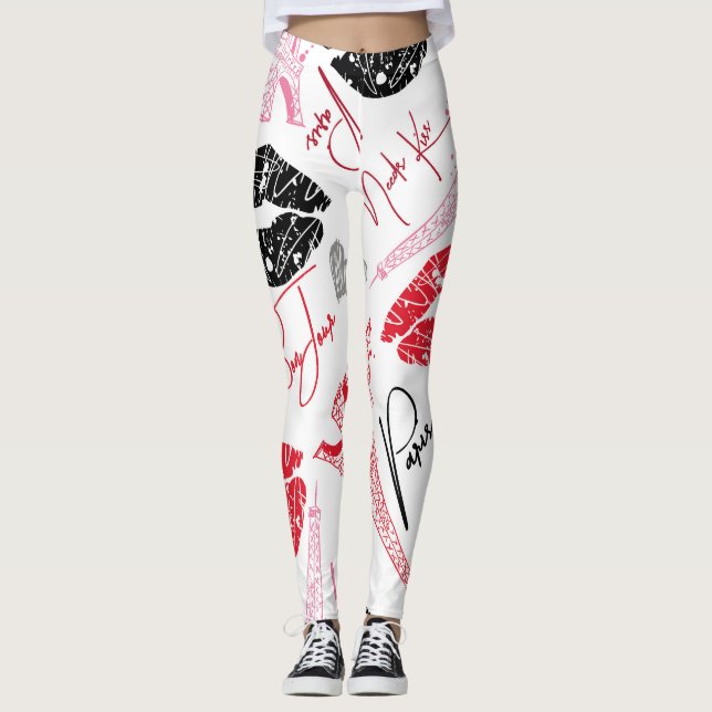 Leggings Moda de París, patrón de la Torre Eiffel. (Anverso)